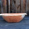 Salad bowl hand carved by adze 
